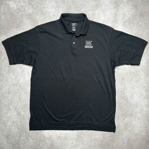 Glock Perfection Authorized Dealer Black Polo Shirt Size XL, Vintage 90's